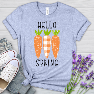 Hello Spring Carrots Heathered Tee