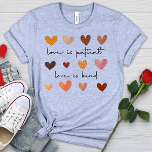 Autumn Heart Patterns Heathered Tee