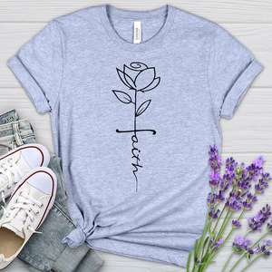 Faith Flower Stem Heathered Tee