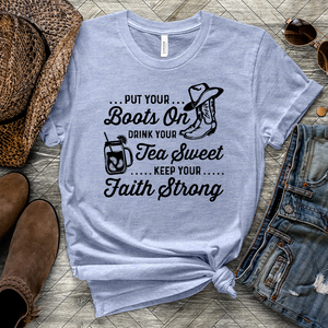 Boots Tea & Faith Heathered Tee