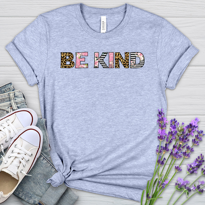 Be Kind Patterns Heathered Tee