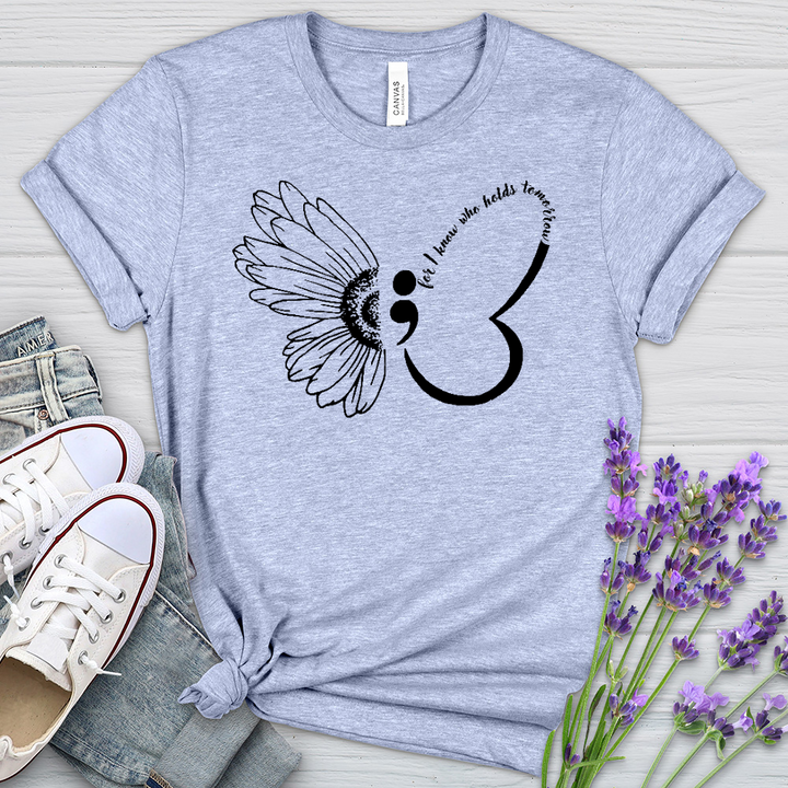 Who Holds Tomorrow Butterfly Heathered Tee