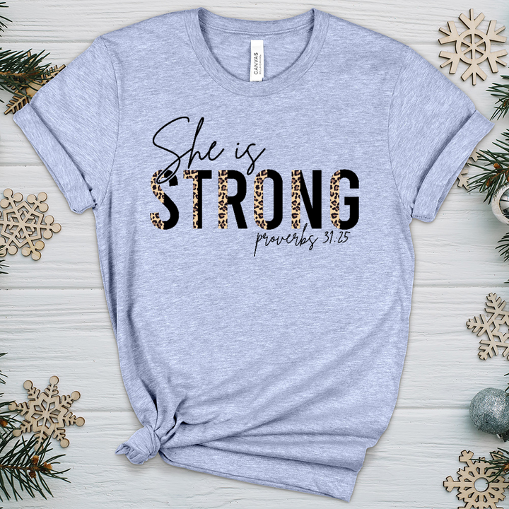 She is Strong Heathered Tee