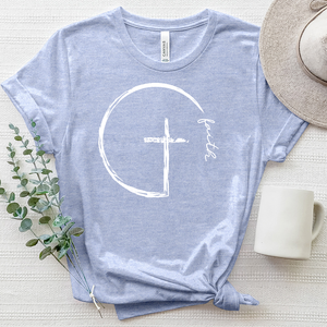 Faith Cross Circle Heathered Tee