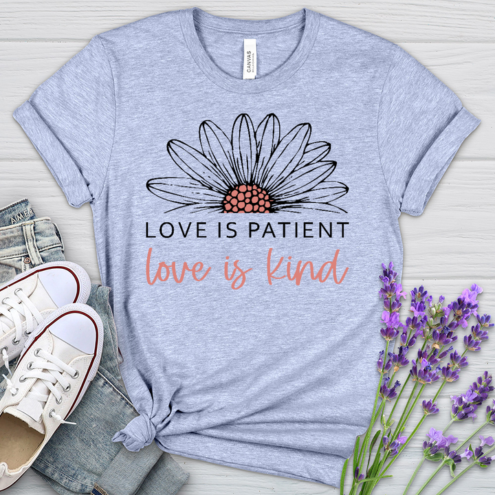 Love Is Patient Blossom Heathered Tee