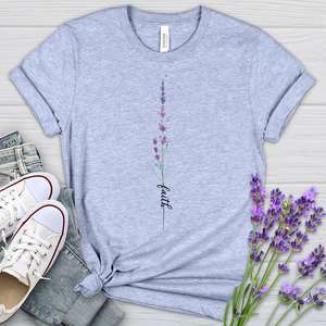 Faith Lavender Flower Heathered Tee