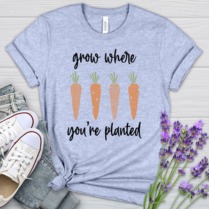 Grow Where You're Planted Carrots Heathered Tee