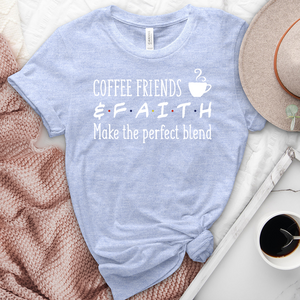 Coffee Friends & Faith Heathered Tee