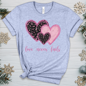 Love Never Fails V8 Heathered Tee