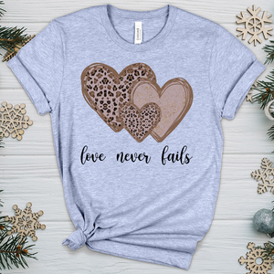 Love Never Fails V5 Heathered Tee