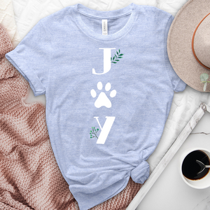 Joy Paw Print Heathered Tee