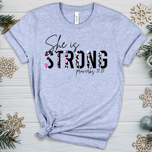 She is Strong 08 Heathered Tee