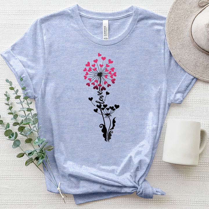 Make a Wish Heart Heathered Tee (1)