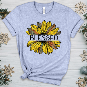 Blessed Sunflower V5 Heathered Tee