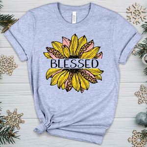 Blessed Sunflower V1 Heathered Tee