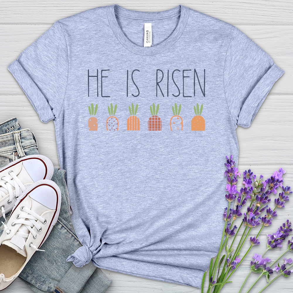 He Is Risen Carrot Patch Heathered Tee