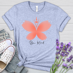 Be Kind Butterfly Heathered Tee