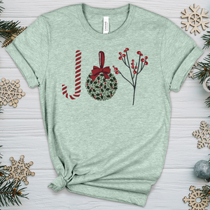 Joy Candy Cane Heathered Tee