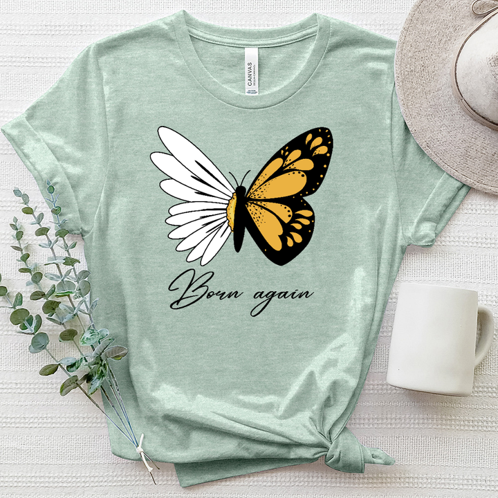 Butterflies and Daisy positive Heathered Tee