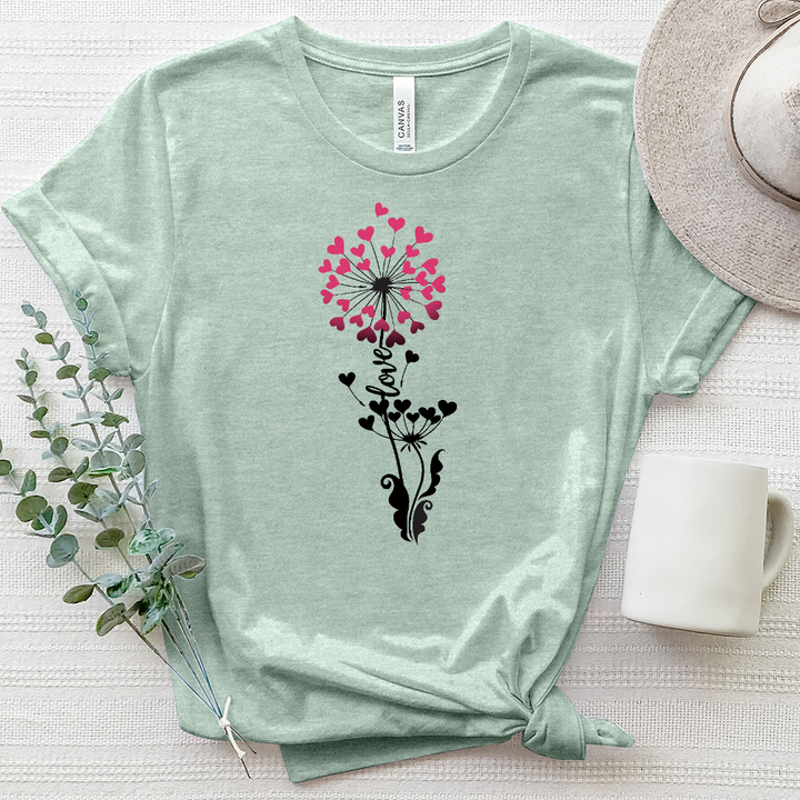 Make a Wish Heart Heathered Tee (1)