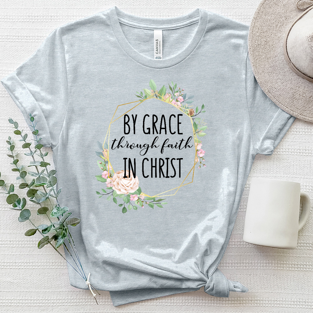 By Grace Through Faith Heathered Tee
