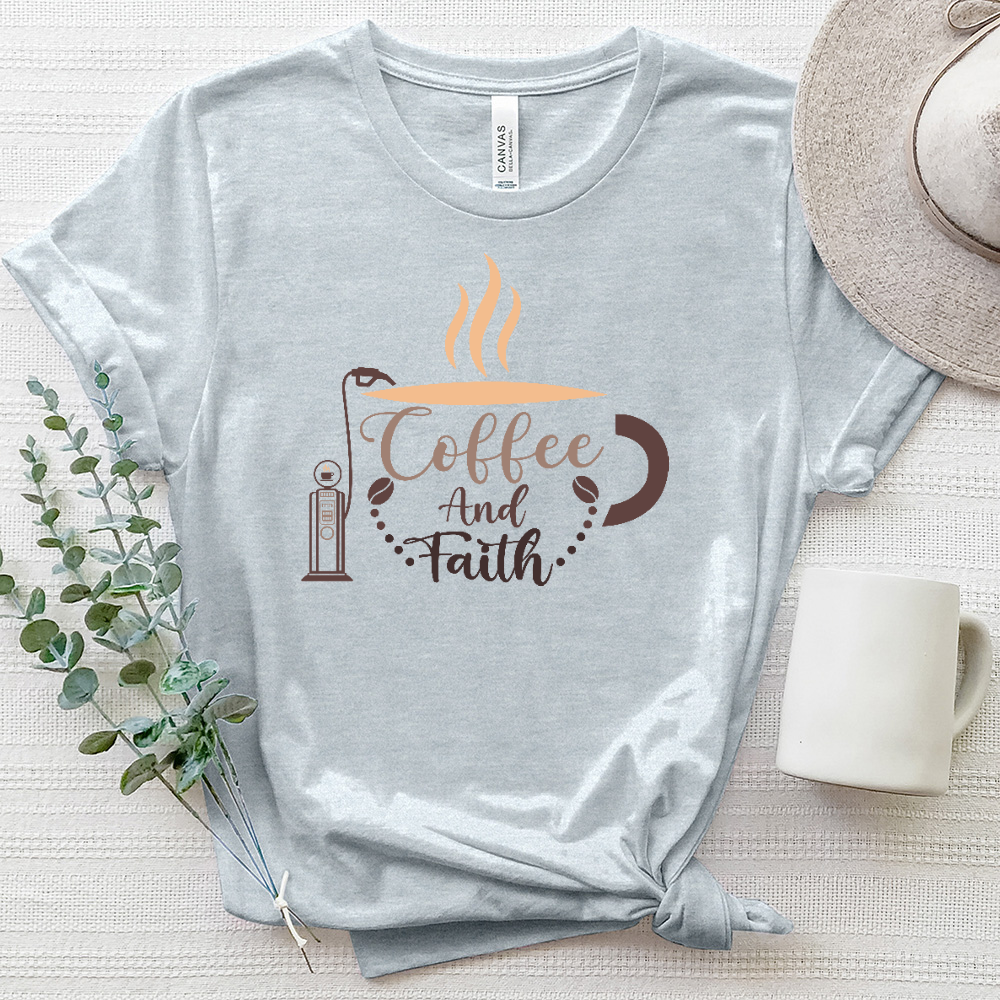 Coffee and Faith Heathered Tee