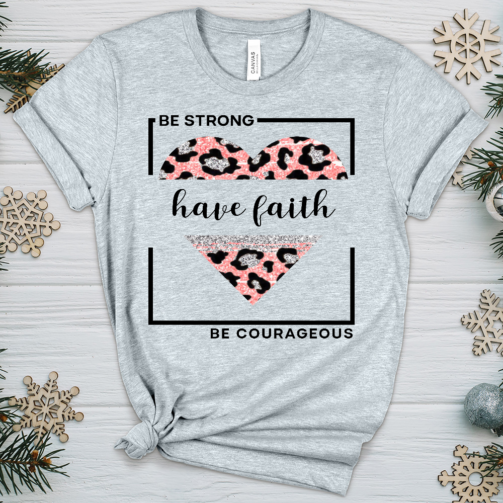 Be Strong Have Faith V5 Heathered Tee