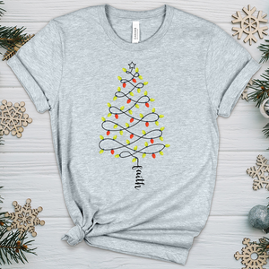 Faith Christmas Lights Heathered Tee