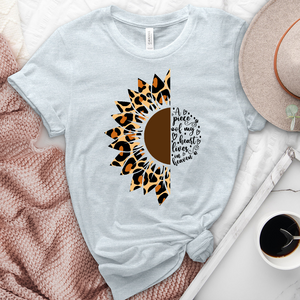 A Piece Of My Heart Sunflower Heathered Tee