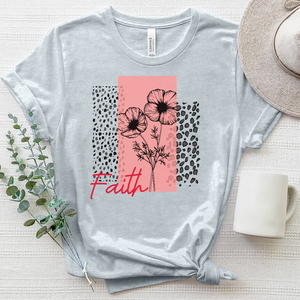 Faith Wild Flower Pink Heathered Tee