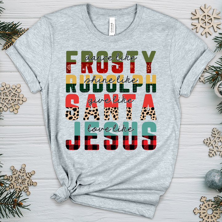Love Like Jesus Patterned Heathered Tee