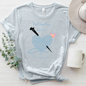 Knit Together Heart Heathered Tee