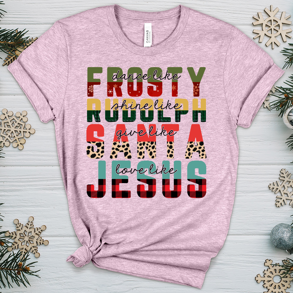 Love Like Jesus Patterned Heathered Tee