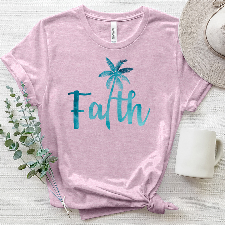 Faith Palm Heathered Tee