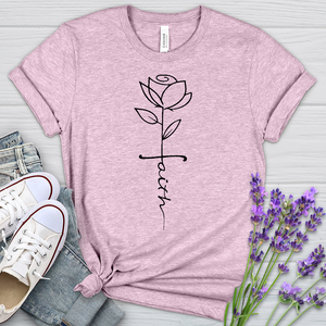 Faith Flower Stem Heathered Tee