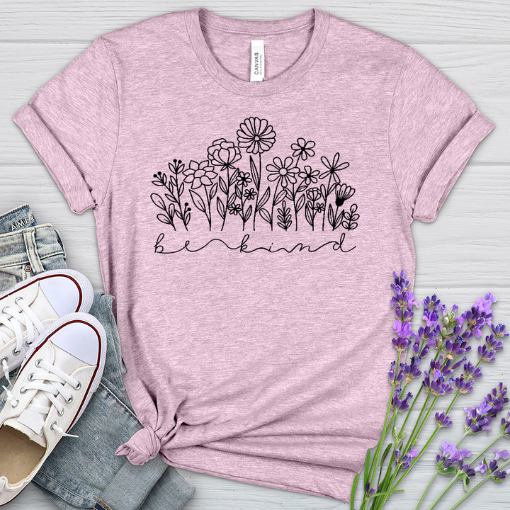 Be Kind Garden Black Heathered Tee