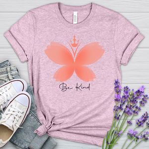 Be Kind Butterfly Heathered Tee