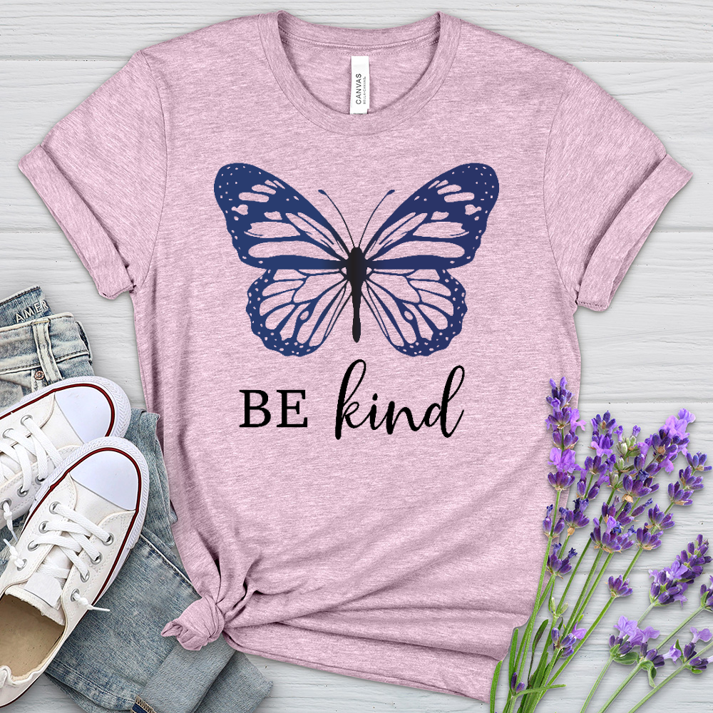 Be Kind Butterfly Heathered Tee