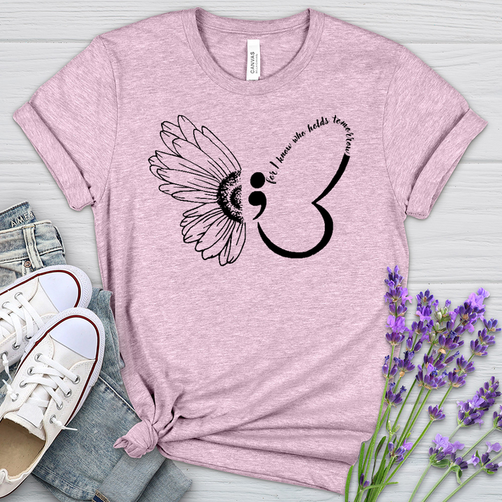Who Holds Tomorrow Butterfly Heathered Tee