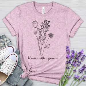 Bloom With Grace Bouquet Heathered Tee