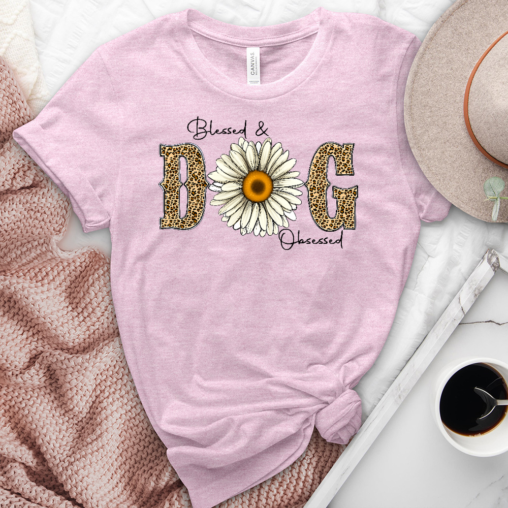 Blessed & Dog Obsessed Heathered Tee