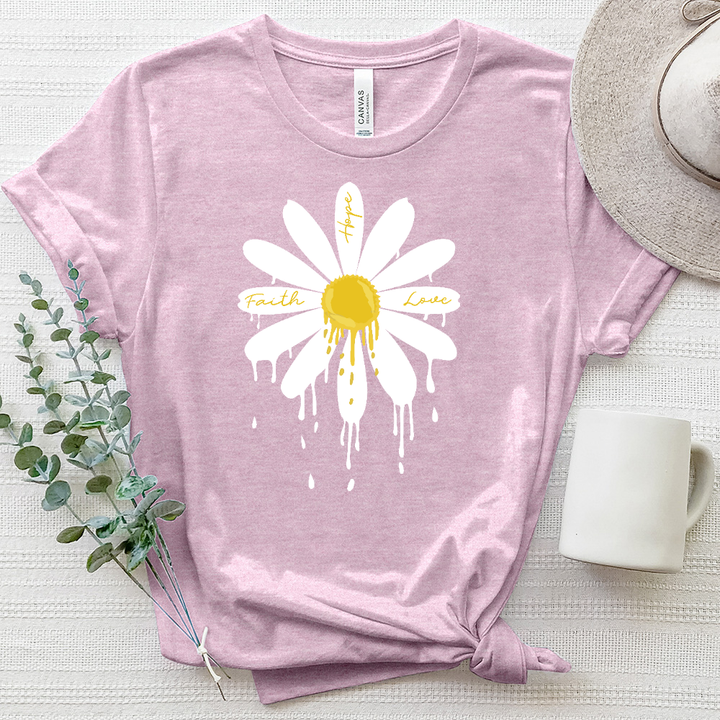 Daisy Drip Heathered Tee