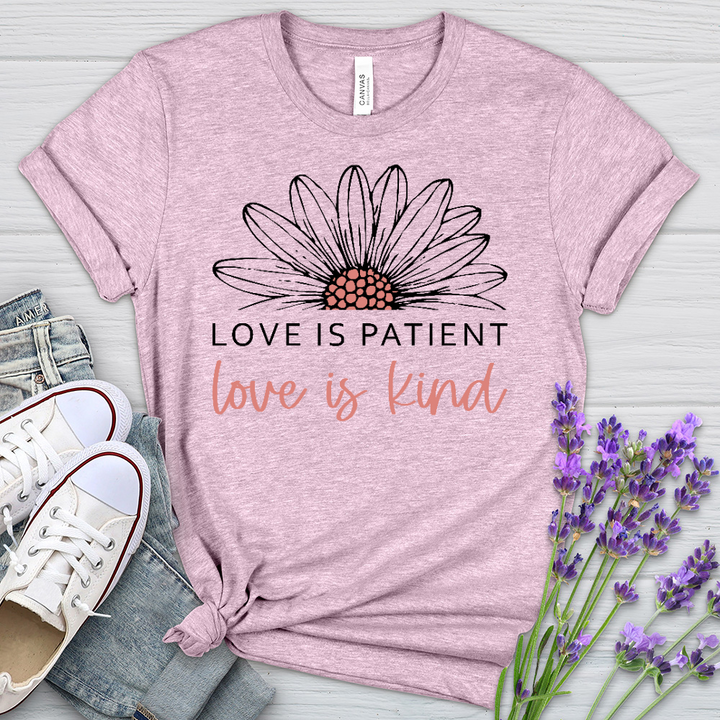 Love Is Patient Blossom Heathered Tee