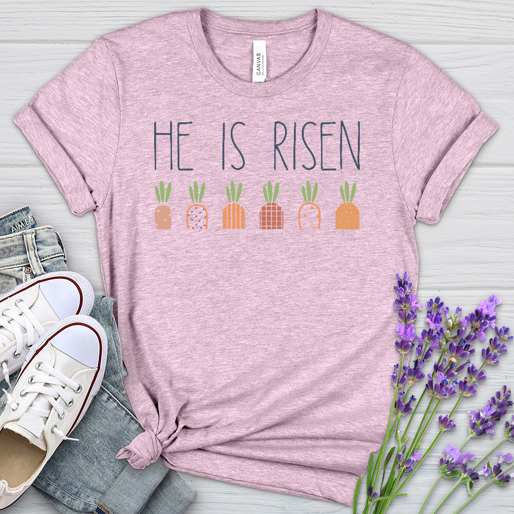 He Is Risen Carrot Patch Heathered Tee