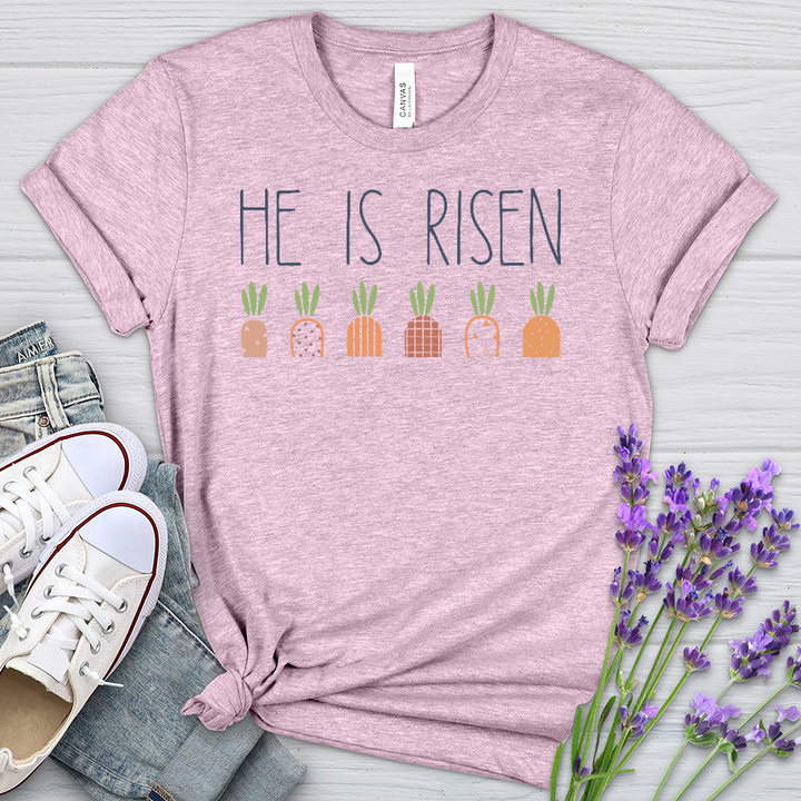 He Is Risen Carrot Patch Heathered Tee