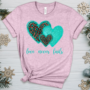 Love Never Fails V2 Heathered Tee