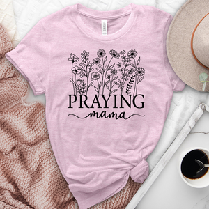 Praying Mama Flowers Heathered Tee