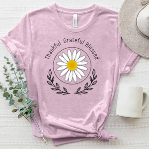 Thankful Olive Branch Daisy Heathered Tee