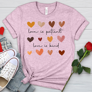 Autumn Heart Patterns Heathered Tee