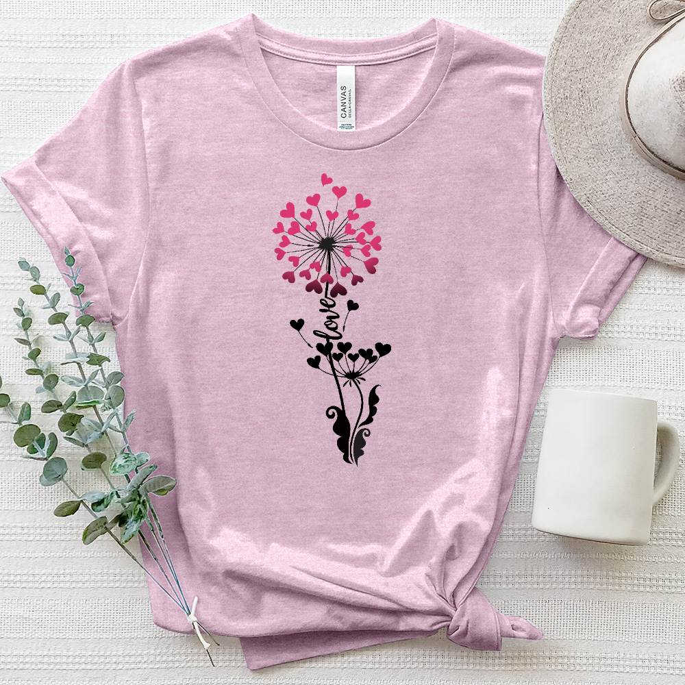 Make a Wish Heart Heathered Tee (1)